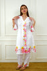 Mahira White Floral Pakistani Kurta Set
